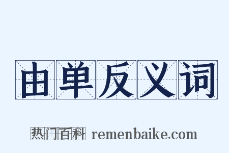 由单反义词是什么意思的图片